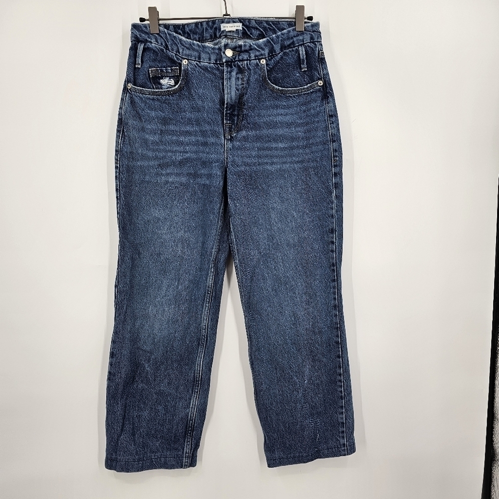 Good American Icon Straight Crop Jeans | Size 2 | High Rise